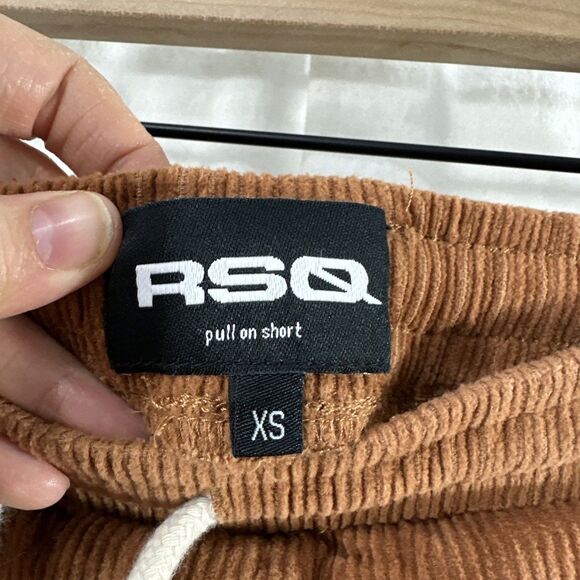 RSQ Corduroy Copper Drawstring Pull On Shorts Mens Size XS Pockets Fall Casual - Picture 3 of 8
